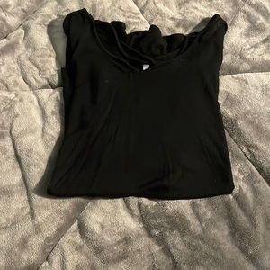 black t-shirt
